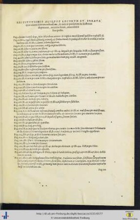 Restitutiones aliquot locorum et errata ...