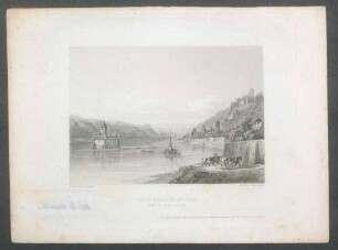 Vue de Pfalz [= Wasserburg Pfalz] et de Caub [= Kaub]