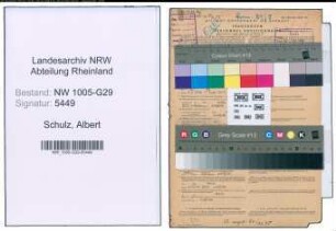 Entnazifizierung Albert Schulz , geb. 07.10.1909 (Bahninspektor)