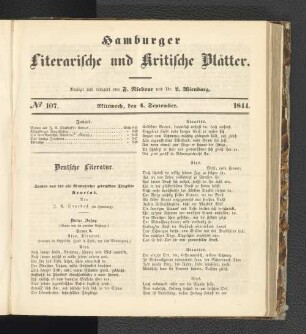 Nummer 107. Mittwoch, den 4. September
