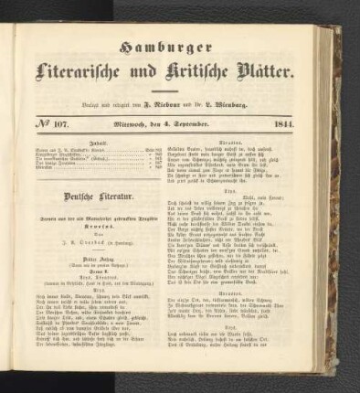 Nummer 107. Mittwoch, den 4. September