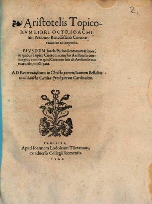 Aristotelis Topicorum libri VIII