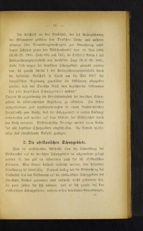 2. Die afrikanischen Schutzgebiete.
