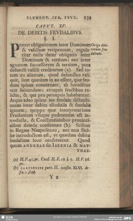 Caput. XV. De Debitis Feudalibus