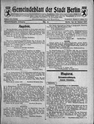 1927,3: Nr. 3, 16. Januar 1927