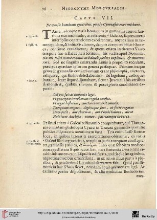 Caput. VII.: De variis hominum generibus, quae in Gymnasiis conveniebant
