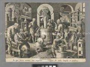 Destillierraum eines Alchimisten - Nr. 7 der Folge "Nova reperta" - Die Erfindung der Neuzeit