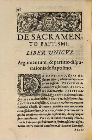 Tertii Tomi Secunda Controversia Generalis, De Baptismo Et Confirmatione : Duobus Libris Explicata