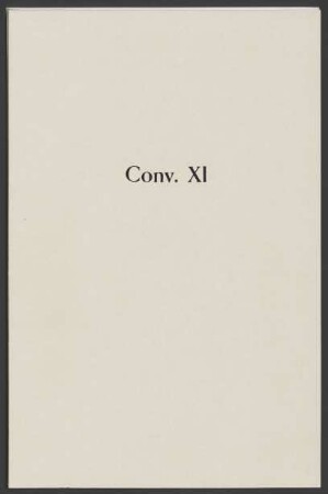 Convolut XI