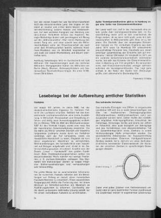 Lesebelege bei der Aufbereitung amtlicher Statistiken