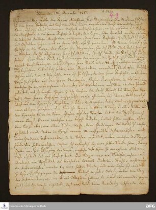 Bericht von Johann Ulrich Christian Köppen.