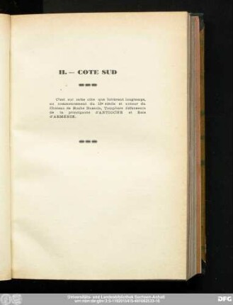 II.— Cote Sud