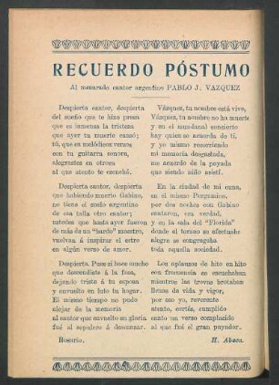 Recuerdo póstumo