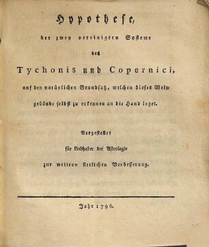 Deutsche Ahndung über die Allzugroße Sternkunst, mit welcher das achtzehnte Seculum nunmehro sich in dem Bort befindet Anno 1800 den 1. January