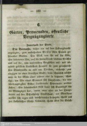 6. Gärten, Promenaden, öffentliche Vergnügungsorte