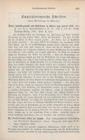 219-234 Empfehlenswerthe Schriften