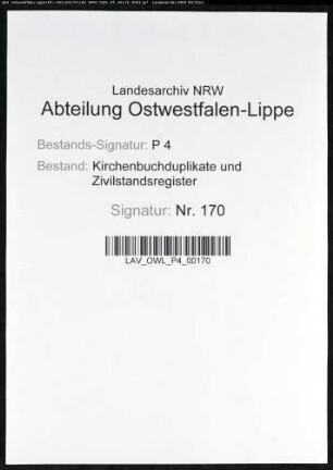Kirchenbuchduplikate der katholischen Gemeinde Kurl (GHT 1815-1821, G 1822, GHT 1823-1833). (Gemeinde: Kurl, katholische Gemeinde)