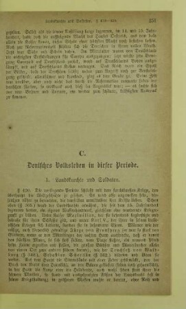 C. Deutsches Volksleben in dieser Periode