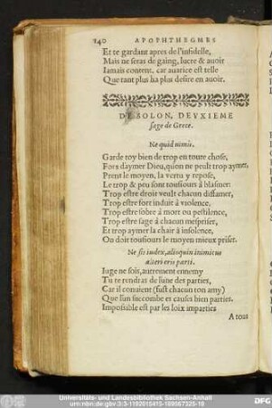 De Solon, Deuxieme sage de Grece.