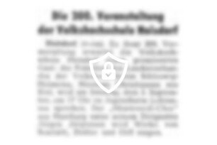 Die 200. Veranstaltung der Volkshochschule Hoisdorf