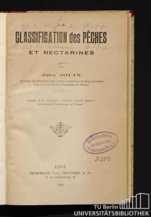 La classification des pêches et nectarines