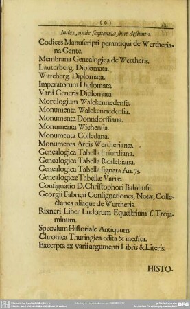 Index, unde sequentia sunt desumta