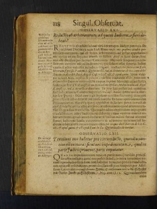 Observatio LXI. Reductio ab arbitramento, ad quem Iudicem fieri debeat?