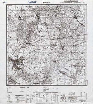 2537 Parchim, Topographische Karte 1:25000 (4 cm - Karte)