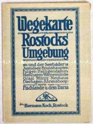 Touristenkarte von Rostock und Umgebung mit Seebädern