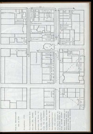 Erweiterung des Plans auf den Stand von 1731 in Verbindung mit der Einwohnerliste der Oberneustadt von 1731