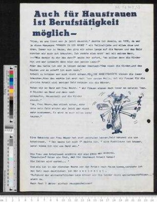 Auch für Hausfrauen ist Berufstätigkeit möglich