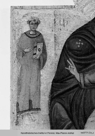 Thronende Madonna mit zwei Heiligen