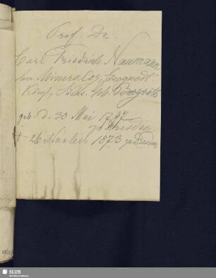 Nr. 103-108. Naumann, Carl Friedrich