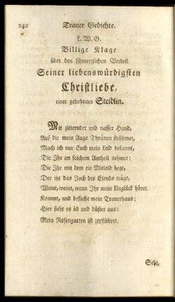 Trauergedichte