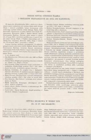 48: Sztuka Krakowa w wieku XIX (24-25 IV 1986 Kraków)