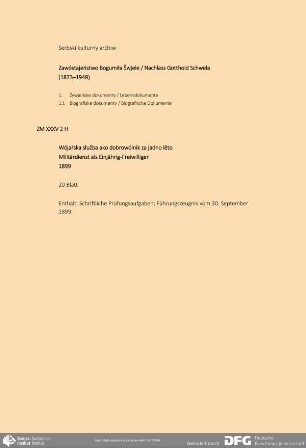 Militärdienst als Einjährig-Freiwilliger