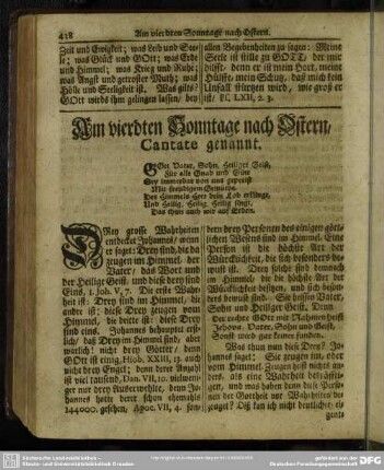 Am vierdten Sonntage nach Ostern, Cantate genannt