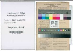 Entnazifizierung Rudolf Wegmann , geb. 09.01.1895 (Lehrer)