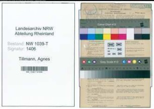 Entnazifizierung Agnes Tillmann , geb. 12.06.1898 (Lehrerin)