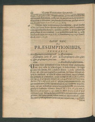 Caput XXIV. De Praesumptionibus