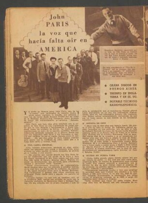 John Paris, la voz que hacía falta oír en América