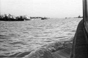 Giurgiu: Blick über die Donau nach Russe, vom Kai in Giurgiu