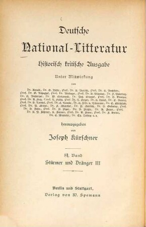 Stürmer und Dränger, 3. Maler Müller und Schubart