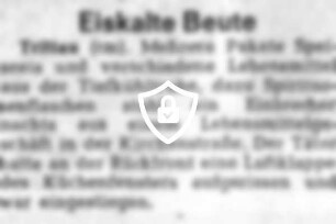 Eiskalte Beute