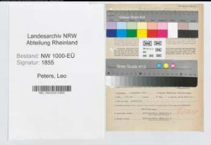 Entnazifizierung Leo Peters, geb. 05.10.1899 (Angestellter)