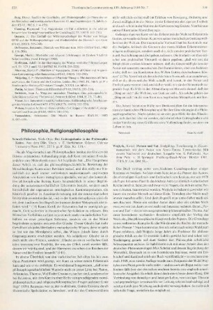 Philosophie, Religionsphilosophie