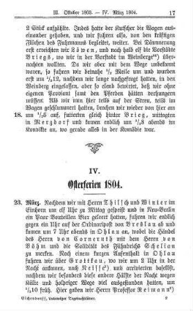 IV. Osterferien 1804