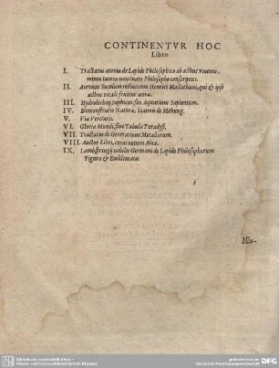 Continentur hoc Libro.