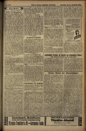 Zweite Ausgabe vom Samstag, den 14. Dezember 1929.