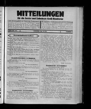 Jahrgang 1931, Hamburg, den 31. Mai, Nummer 22